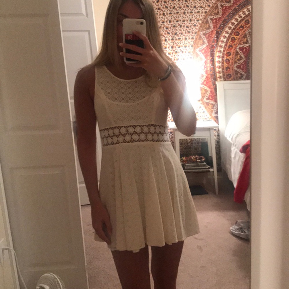 Free People lace cutout dress